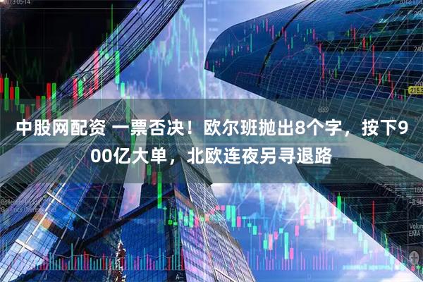 中股网配资 一票否决!欧尔班抛出8个字,按下900亿大单,北欧连夜另寻退路